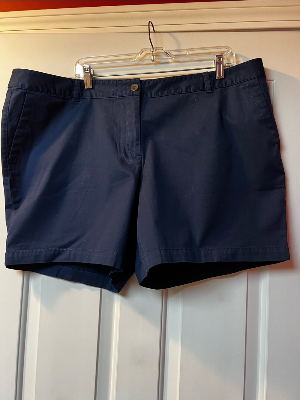 Talbots Navy Cotton Bermuda Shorts - Clean Classic